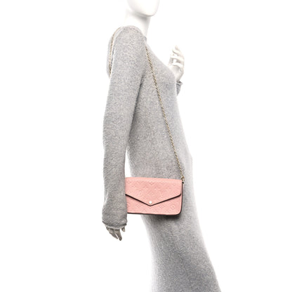 Louis Vuitton Empreinte Pochette Felicie Chain Wallet Rose Poudre 2 of 10