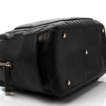 Chanel Lambskin Vertical Quilted Mademoiselle Satchel Black 8 of 13