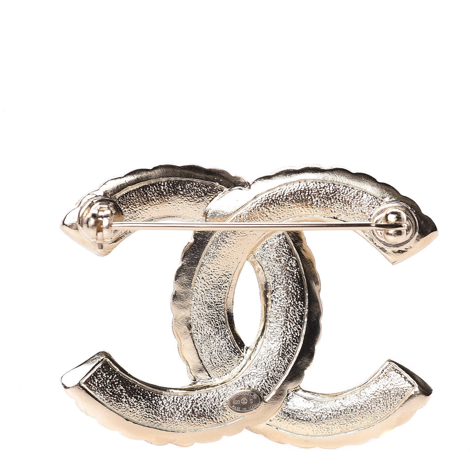 Chanel Pearl Crystal Queen of France CC Brooch Gold 3 of 5