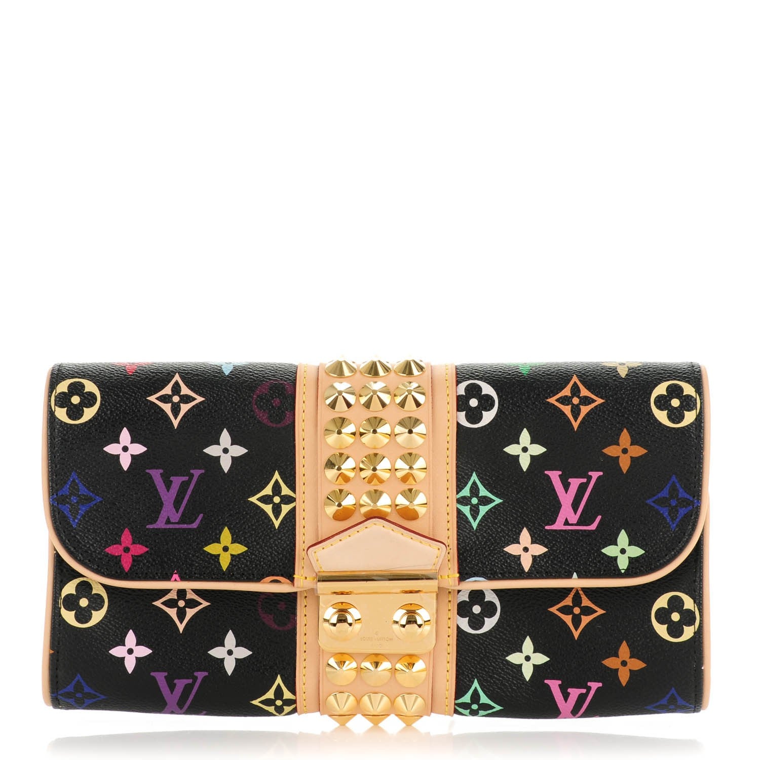Louis Vuitton Monogram Multicolor Courtney Clutch Black 1 of 6
