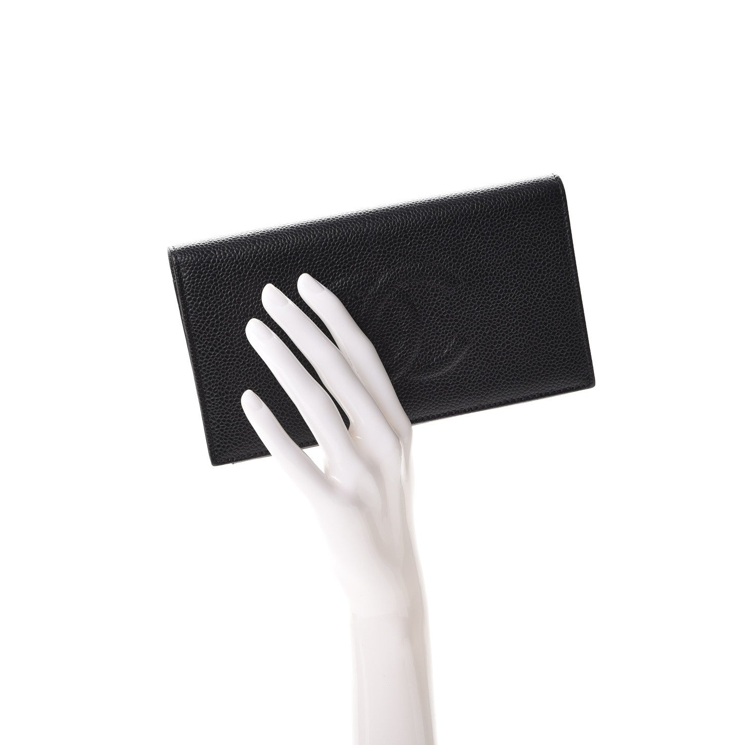 Chanel Caviar Timeless CC Yen Wallet Black 2 of 9