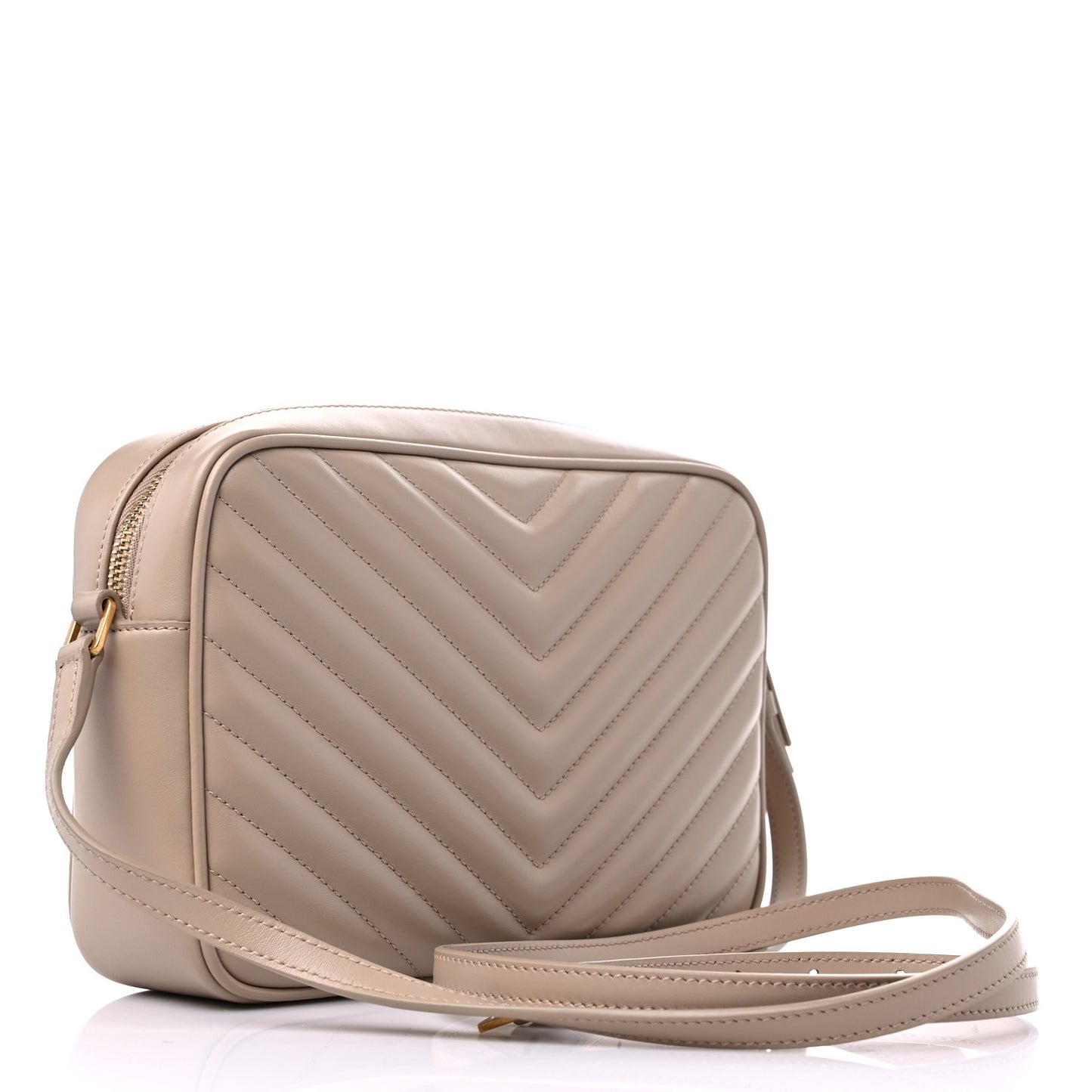 Calfskin Matelasse Monogram Lou Camera Bag Dark Beige