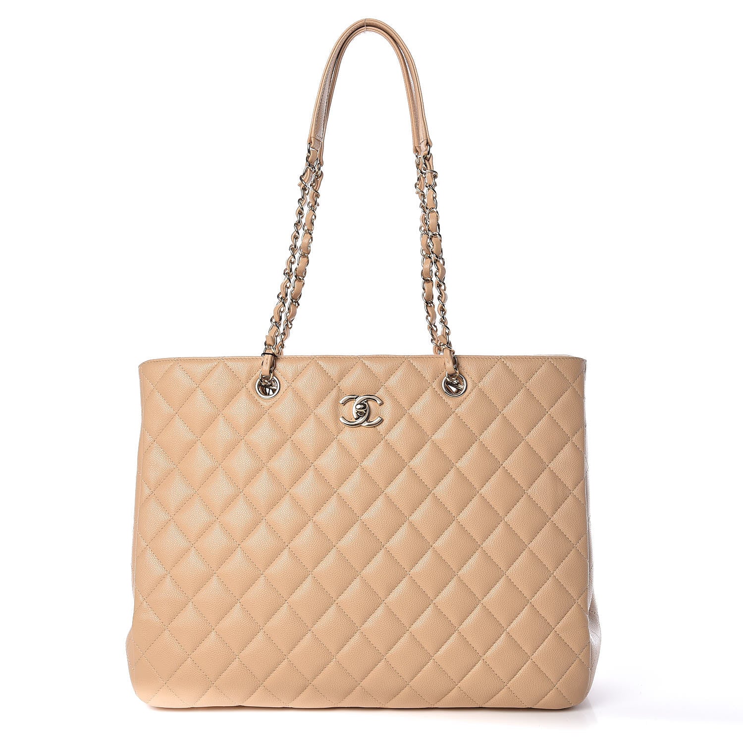 Chanel Caviar Quilted Large Classic Shopping Tote Light Beige 1 of 13
