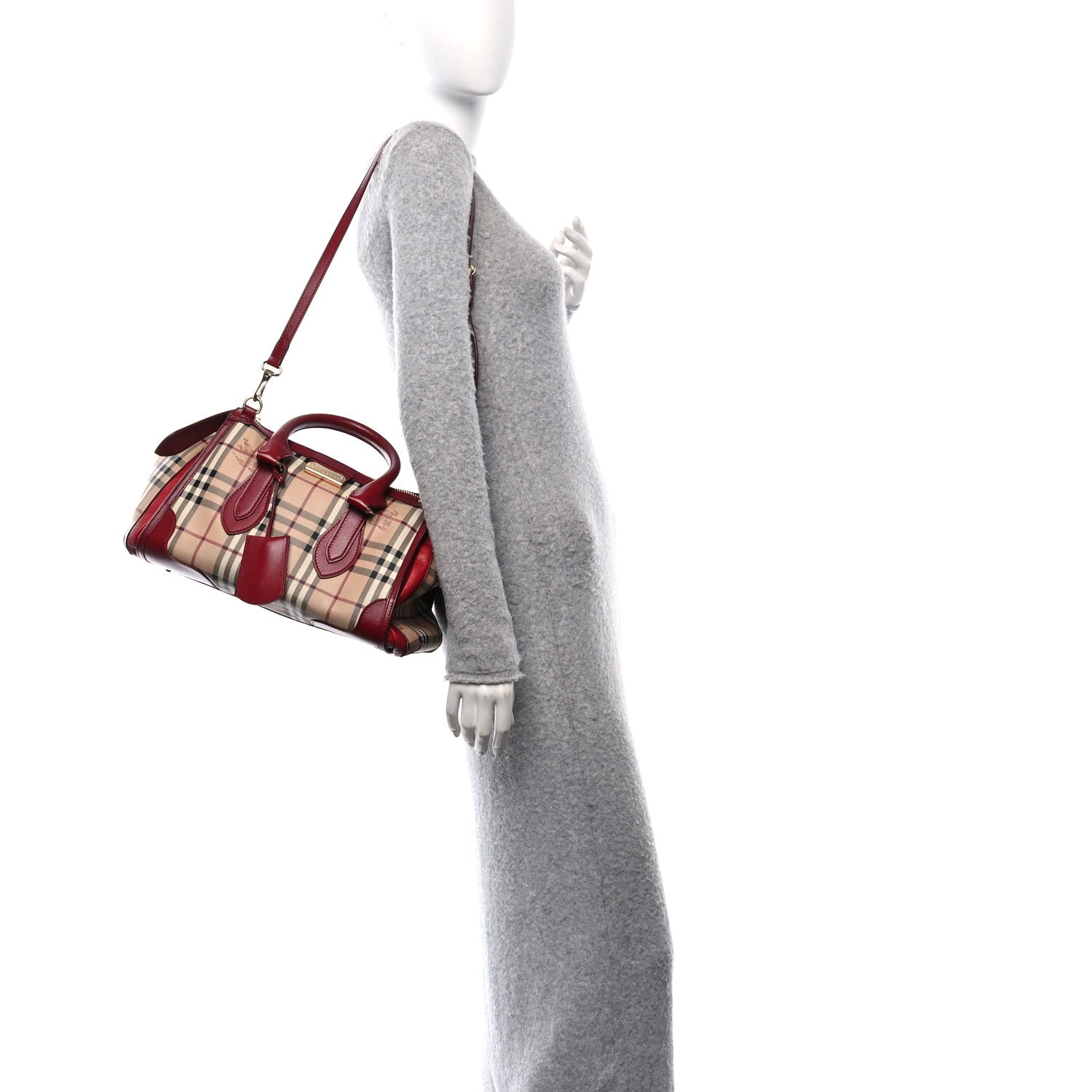 Burberry Haymarket Check Colours Small Gladstone Military Red 3 of 10