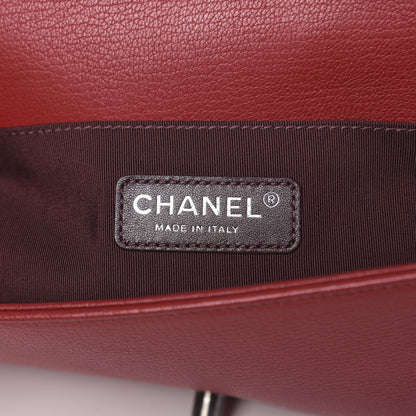 Chanel Goatskin Quilted Patent Small Duo Boy Flap Red 6 of 10