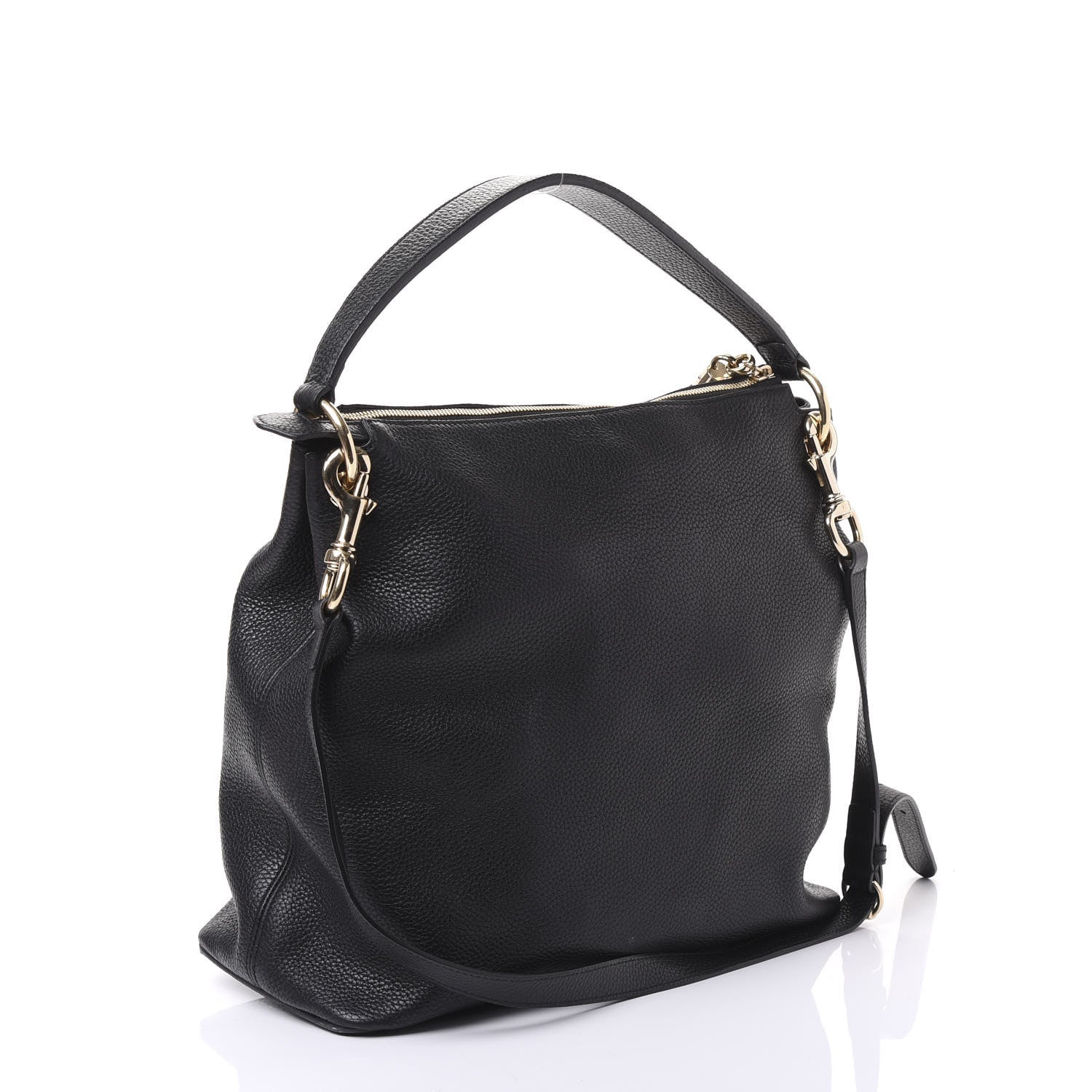 Gucci Pebbled Calfskin Large Soho Hobo Black 2 of 9