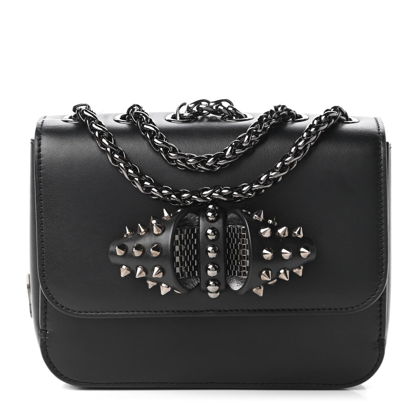 Calfskin Baby Sweety Charity NV Shoulder Bag Black