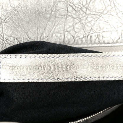 Balenciaga Agneau Arena Dirty Effect Arena Small Neo Cagole City Handbag Optic White 8 of 11
