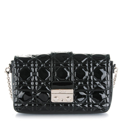 Christian Dior Patent Cannage New Lock Pouch Black 1 of 7