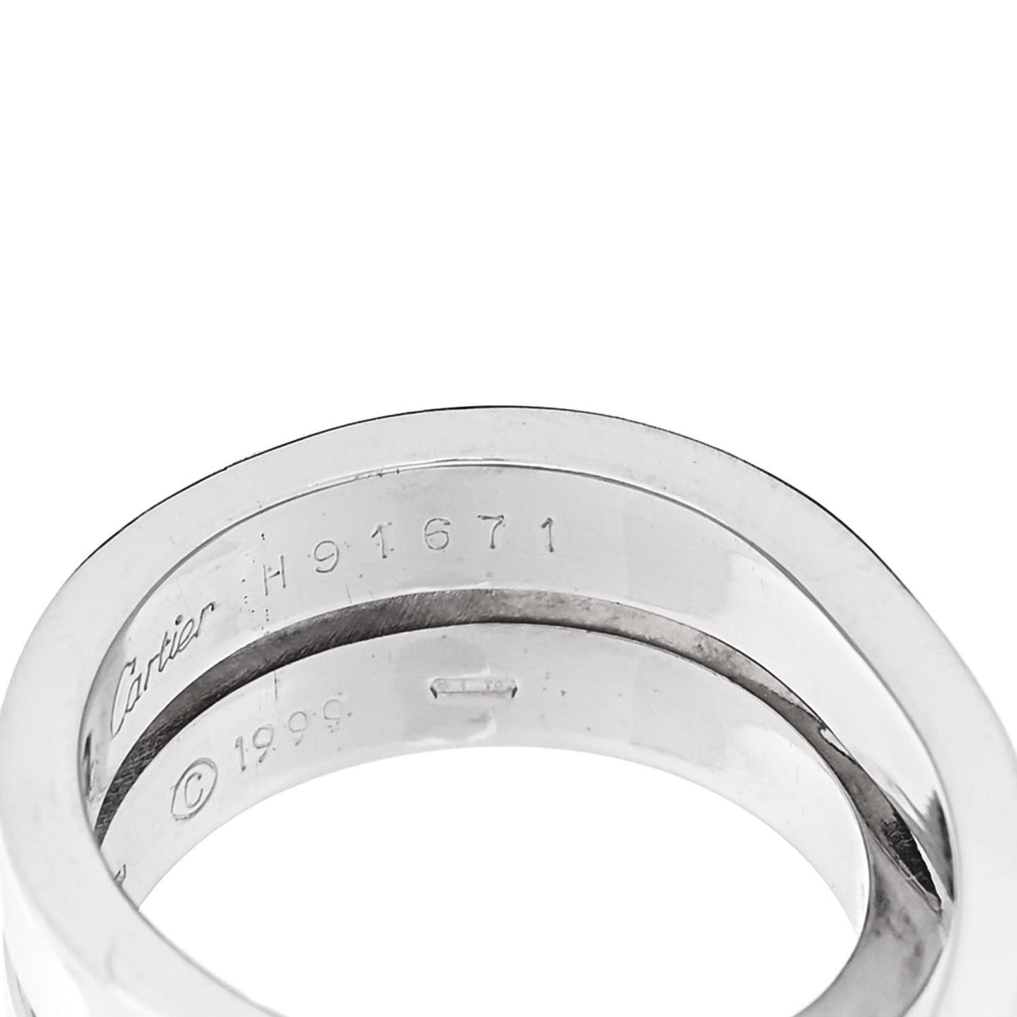 18K White Gold 9mm Paris Nouvelle Vague Ring 49 5