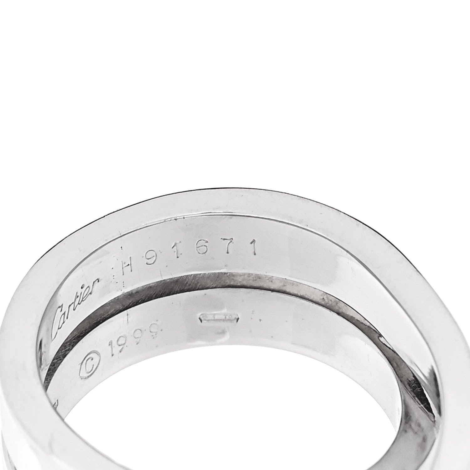 Cartier 18K White Gold 9mm Paris Nouvelle Vague Ring 49 5 5 of 5