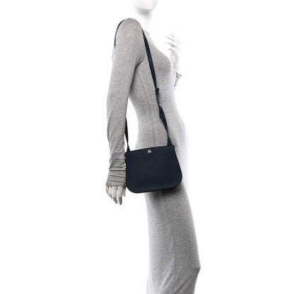 Loro Piana Grained Calfskin Milky Way Shoulder Bag Navy Blue 2 of 11