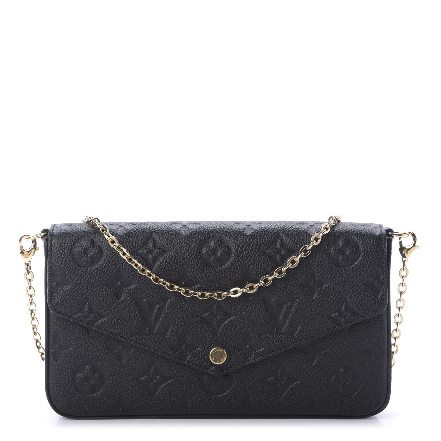 Louis Vuitton Empreinte Pochette Felicie Chain Wallet Black 1 of 11