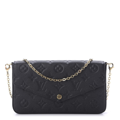 Louis Vuitton Empreinte Pochette Felicie Chain Wallet Black 1 of 11
