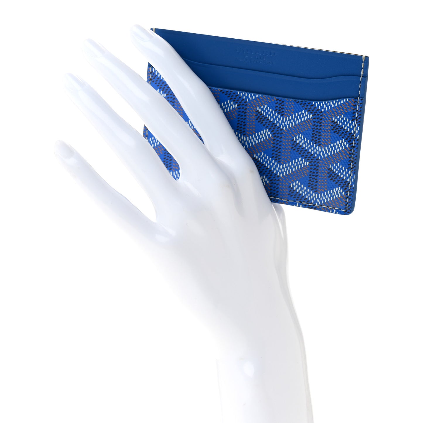 Goyardine Saint Sulpice Card Holder Sky Blue