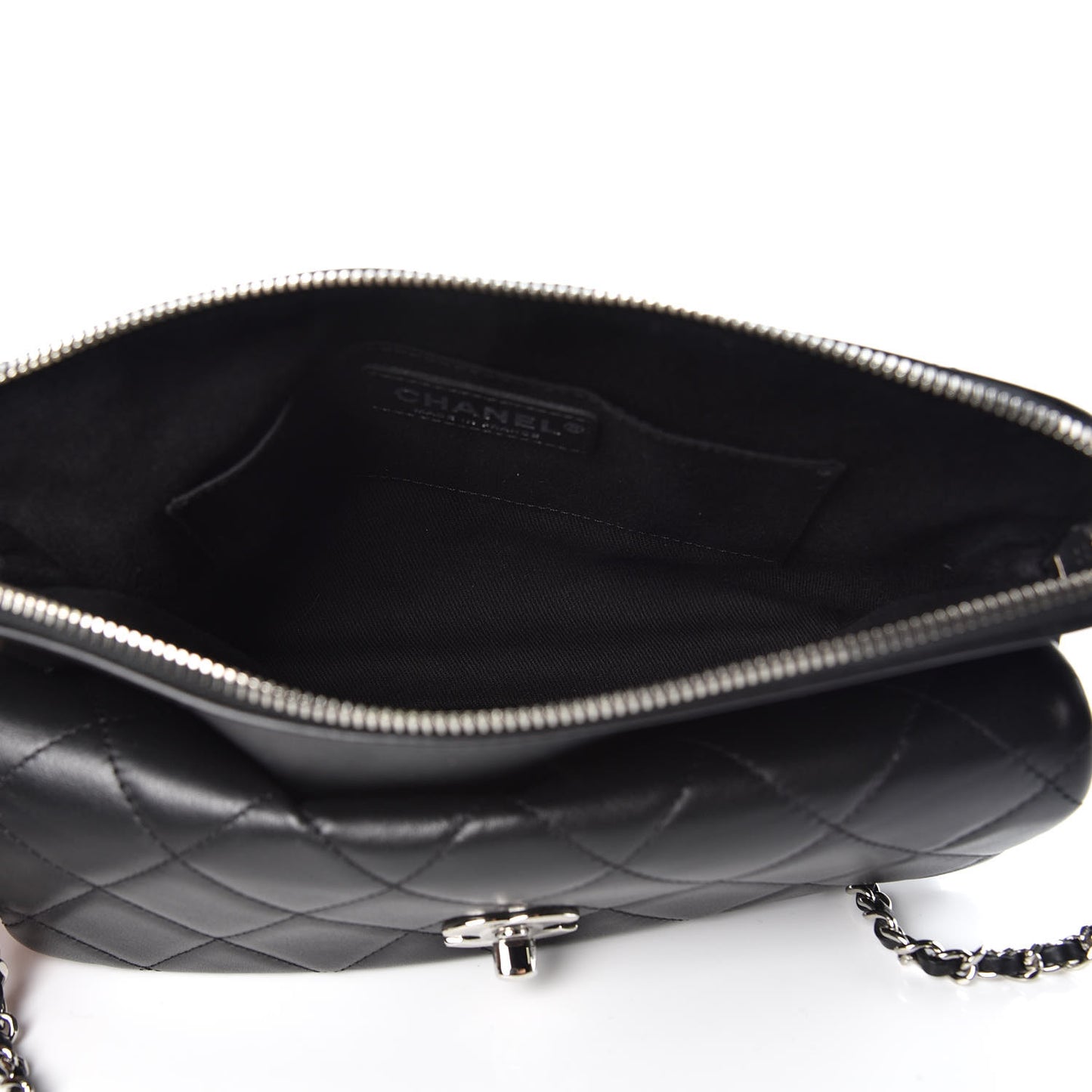 Calfskin Quilted Crossbody Bag Black