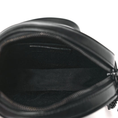 Saint Laurent Calfskin Matelasse Chevron Round Vinyle Camera Bag Black 5 of 8