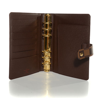 Louis Vuitton Damier Ebene Medium Ring Agenda Cover 5 of 7