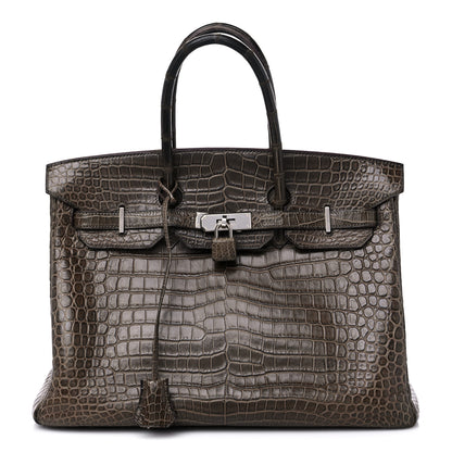 Hermes Matte Porosus Crocodile Birkin 35 1 of 14