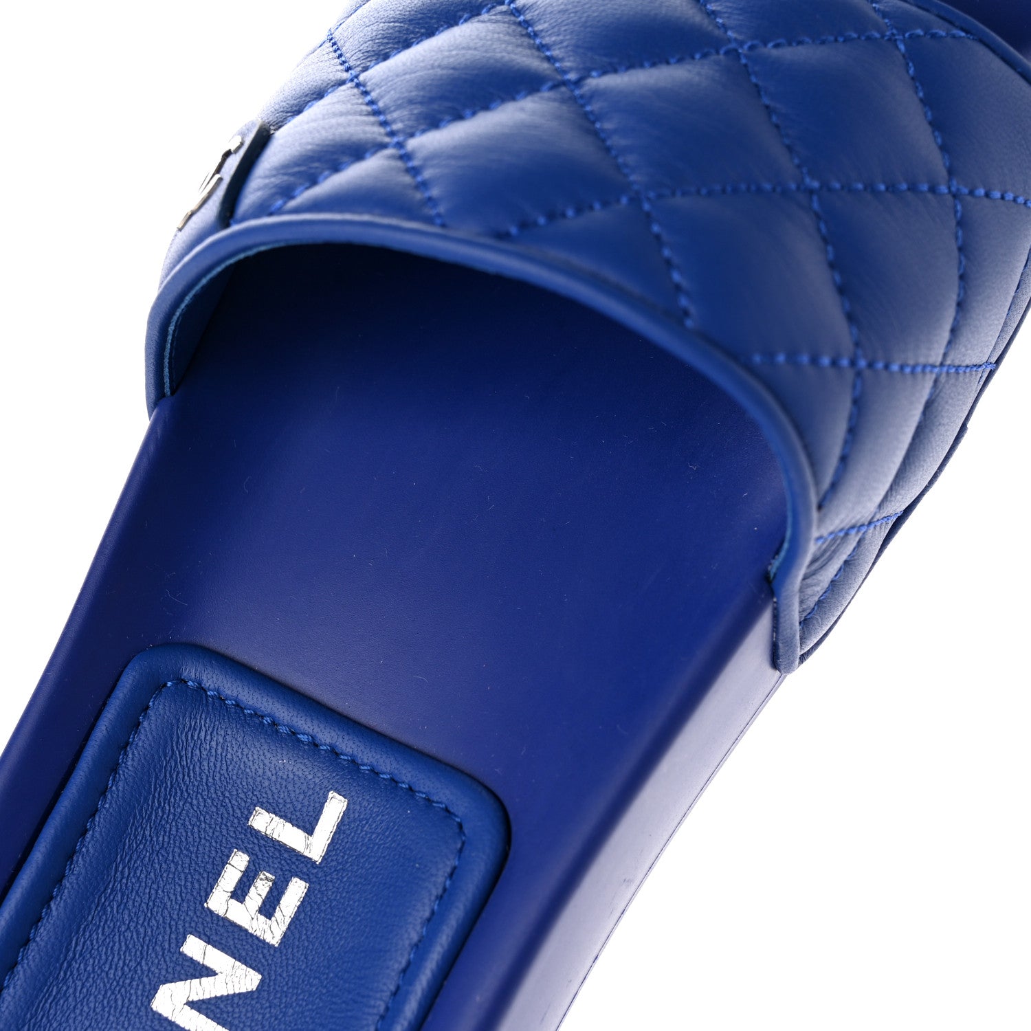 Chanel Lambskin Quilted CC Mules Sandals 36 Dark Blue 11 of 11