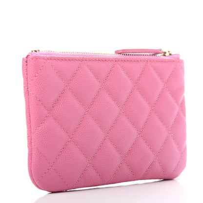 Chanel Caviar Quilted Small Cosmetic Case Pink 3 of 8