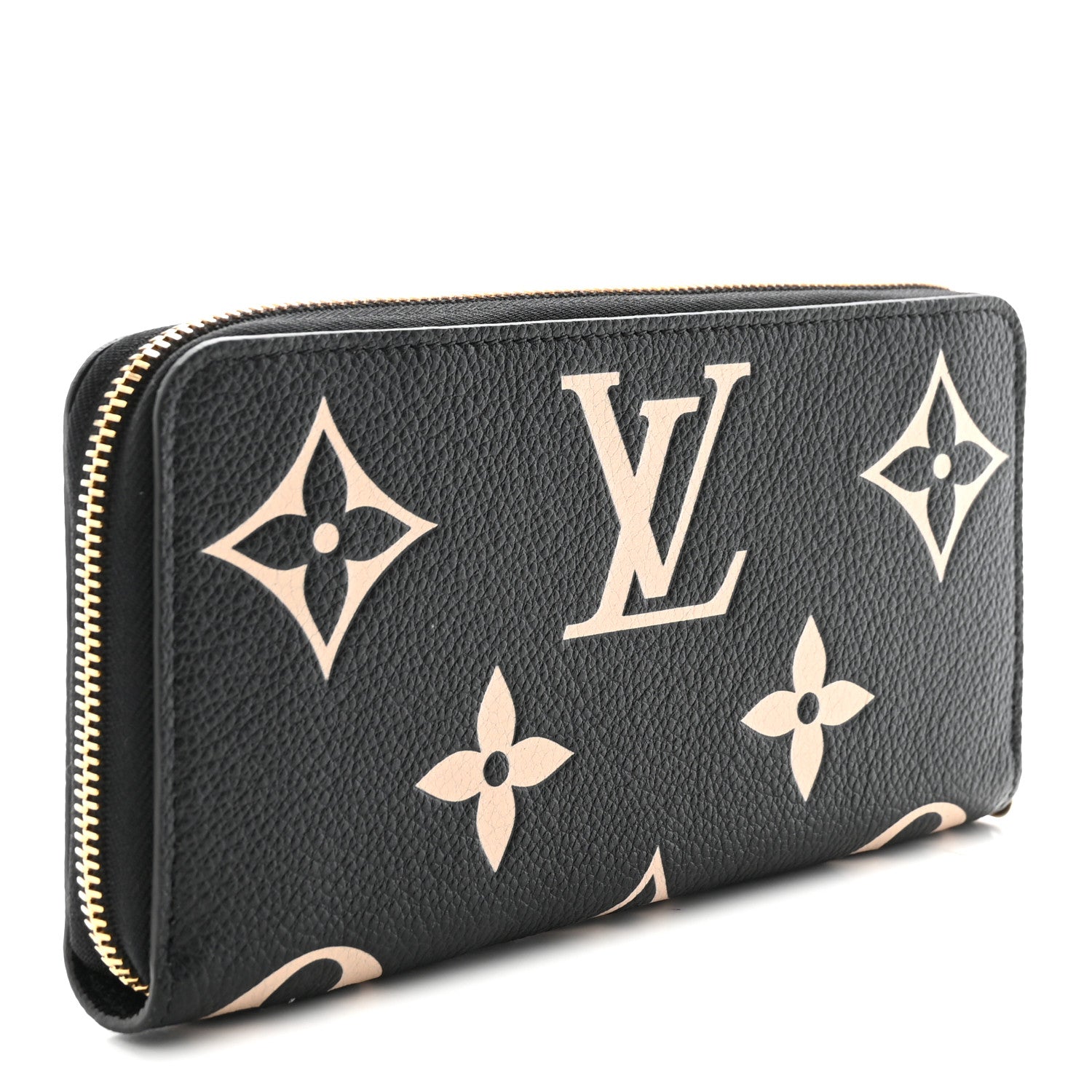 Louis Vuitton Empreinte Monogram Giant Zippy Wallet Black Beige 3 of 7