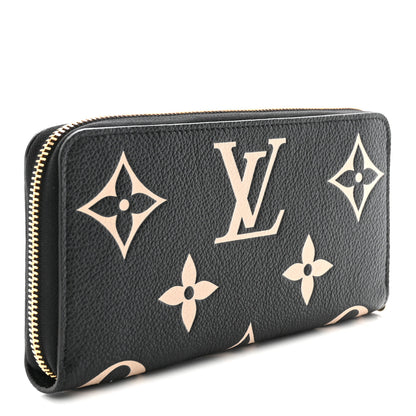 Louis Vuitton Empreinte Monogram Giant Zippy Wallet Black Beige 3 of 7