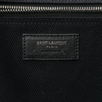 Saint Laurent Linen Calfskin Rive Gauche Tote Black 6 of 12