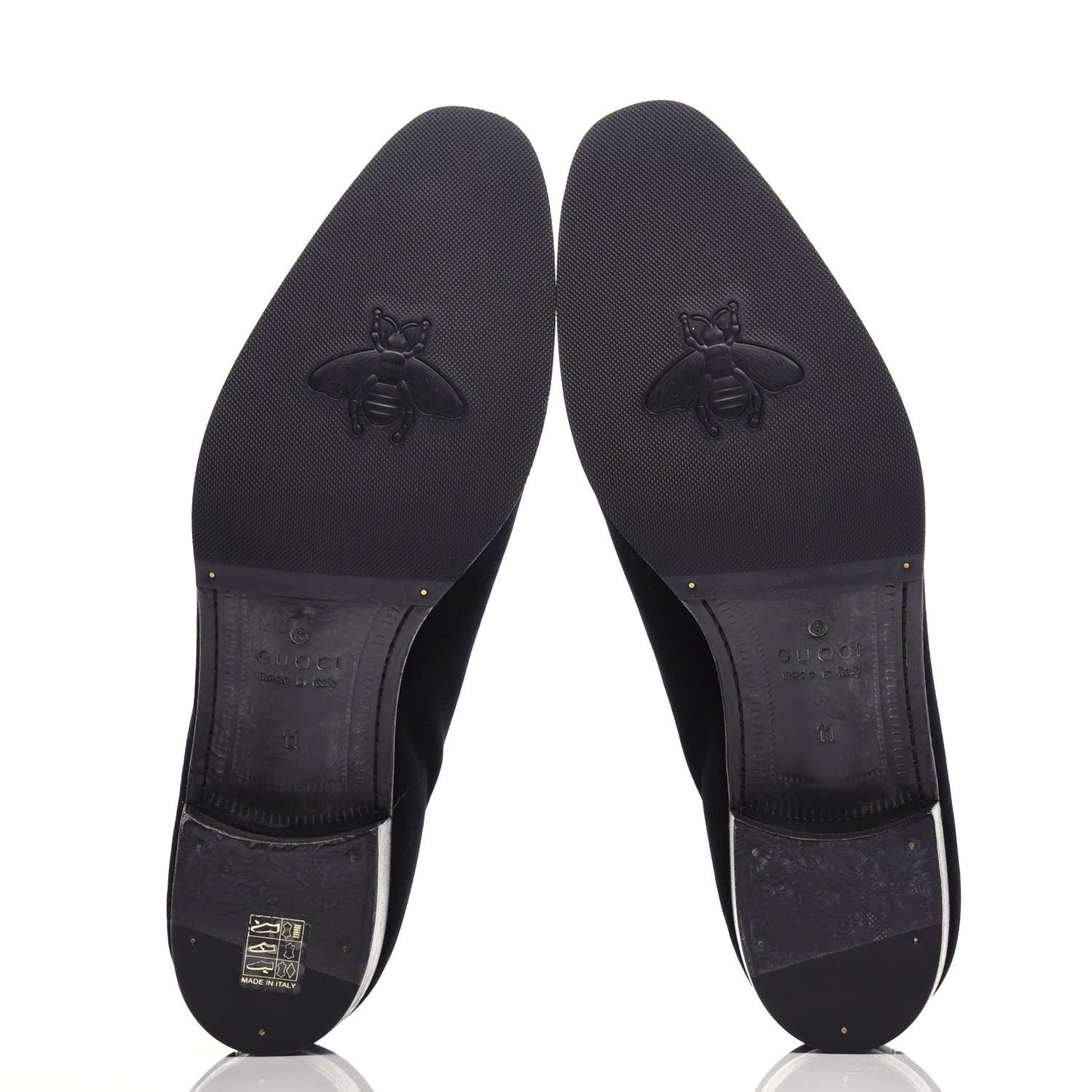 Gucci Velvet Patent Mens Reveille L'Amour Dress Shoes 11 Black 6 of 10