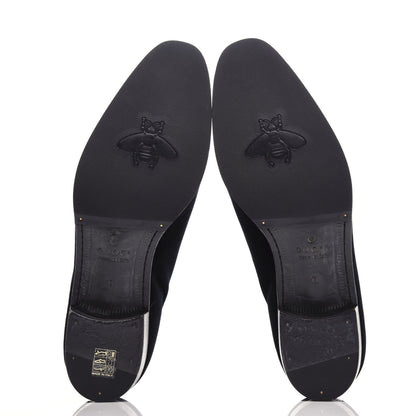 Gucci Velvet Patent Mens Reveille L'Amour Dress Shoes 11 Black 6 of 10