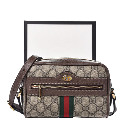 Gucci GG Supreme Monogram Web Mini Ophidia Shoulder Bag Brown 8 of 8