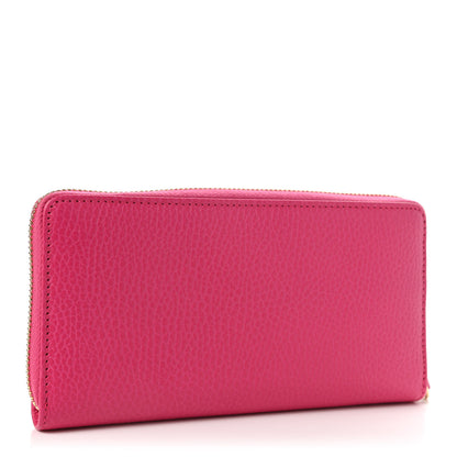 Gucci Dollar Calfskin GG Marmont Zip Around Wallet Box Pink 3 of 7