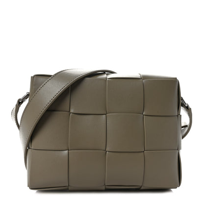 Bottega Veneta Lambskin Maxi Intrecciato Cassette Camera Bag Taupe 1 of 8