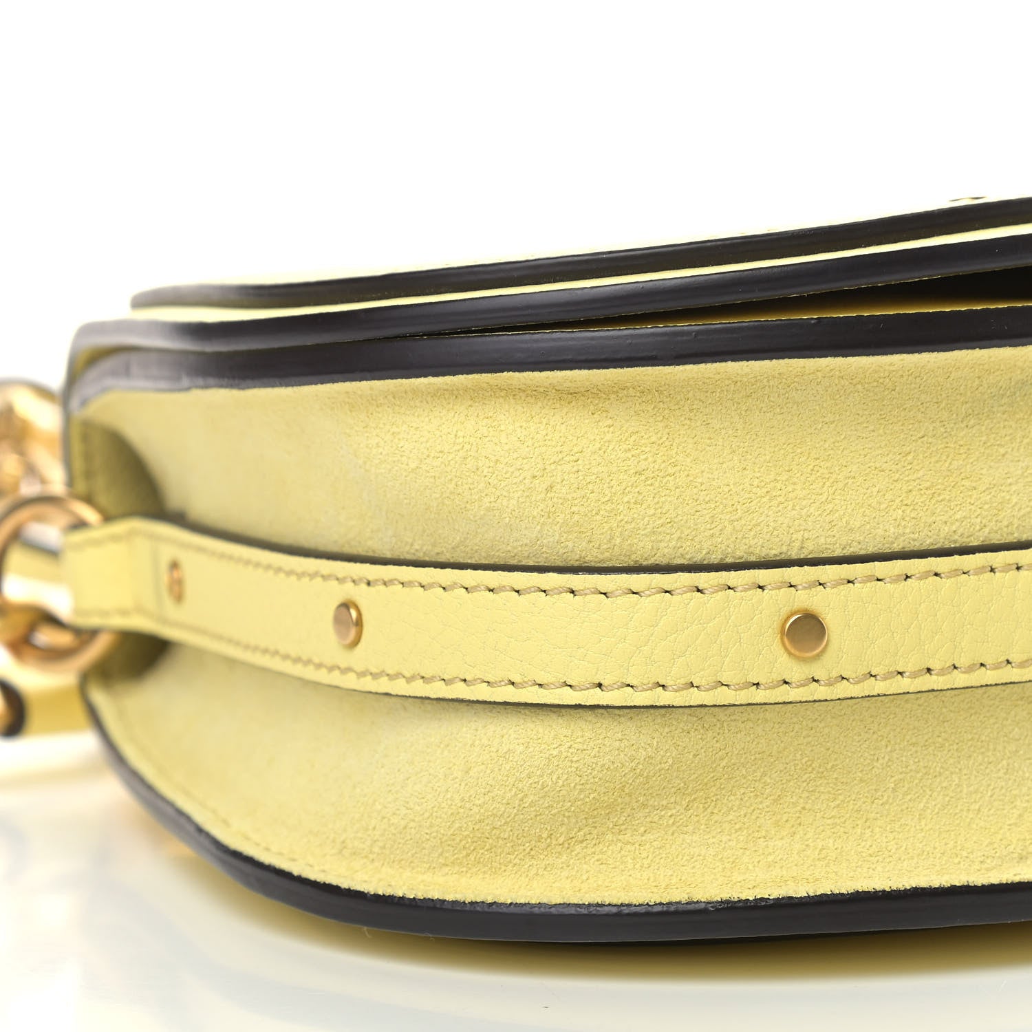 Chloe Calfskin Suede Small Nile Bracelet Bag Lemonade 8 of 9