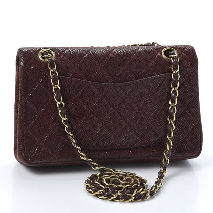 Chanel Iridescent Caviar Quilted Medium Double Flap Burgundy 2 of 9