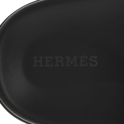 Hermes Suede Goatskin Womens Chypre Sandals Rouge Cinétique 38.5 Rouge Cinétique Gold 9 of 10