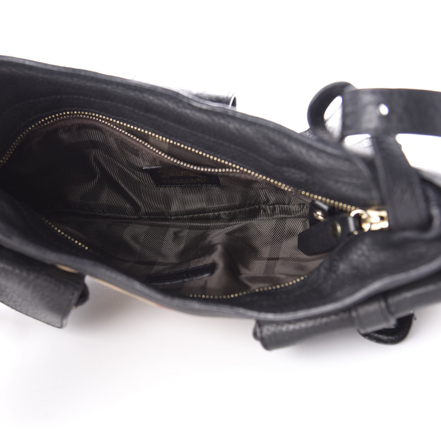 House Check Quilted Shoulder Bag Black