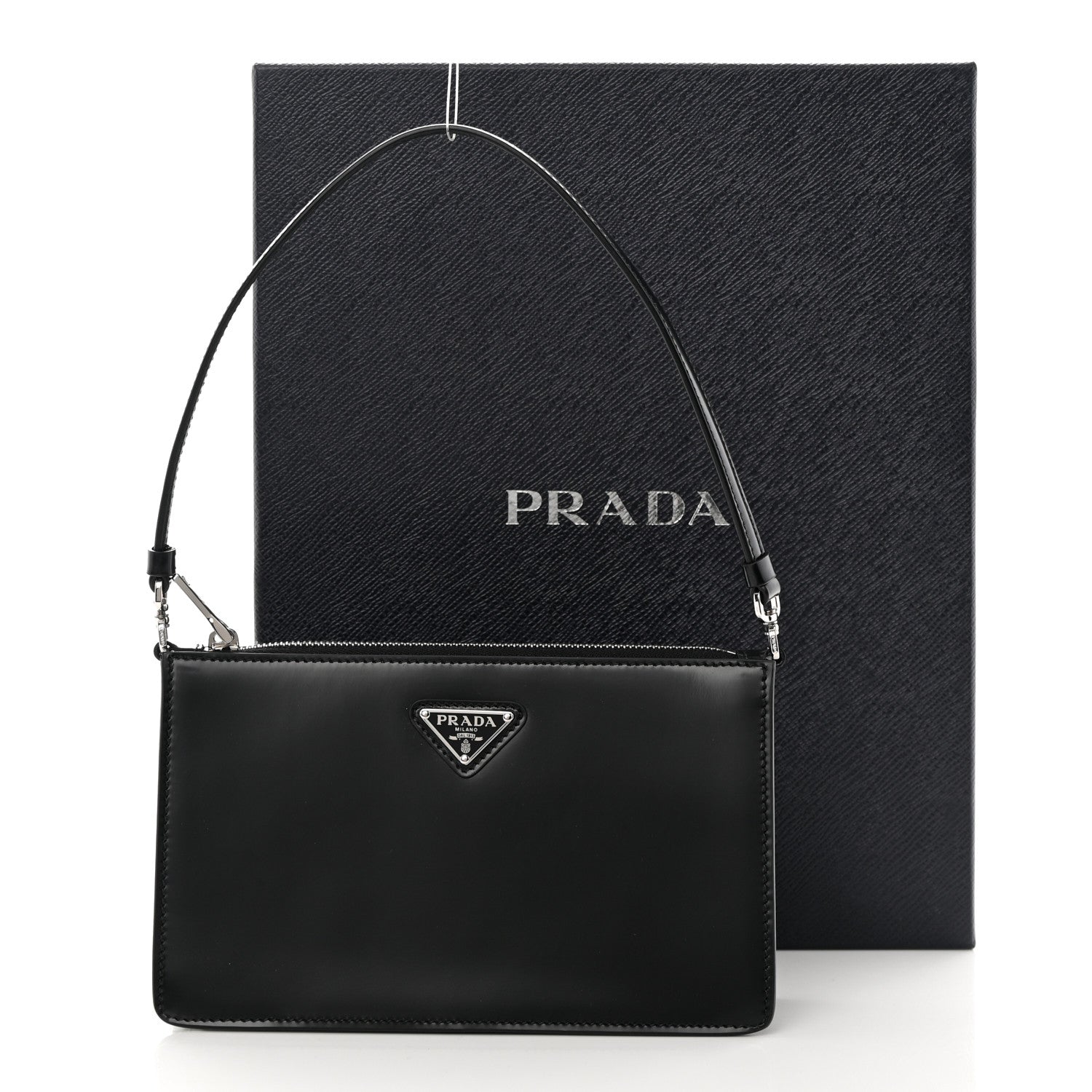Prada Spazzolato Mini Shoulder Bag Black 11 of 11