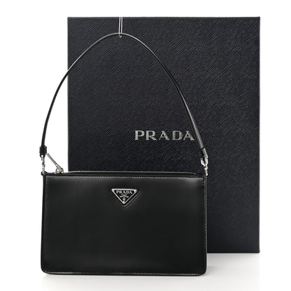 Prada Spazzolato Mini Shoulder Bag Black 11 of 11