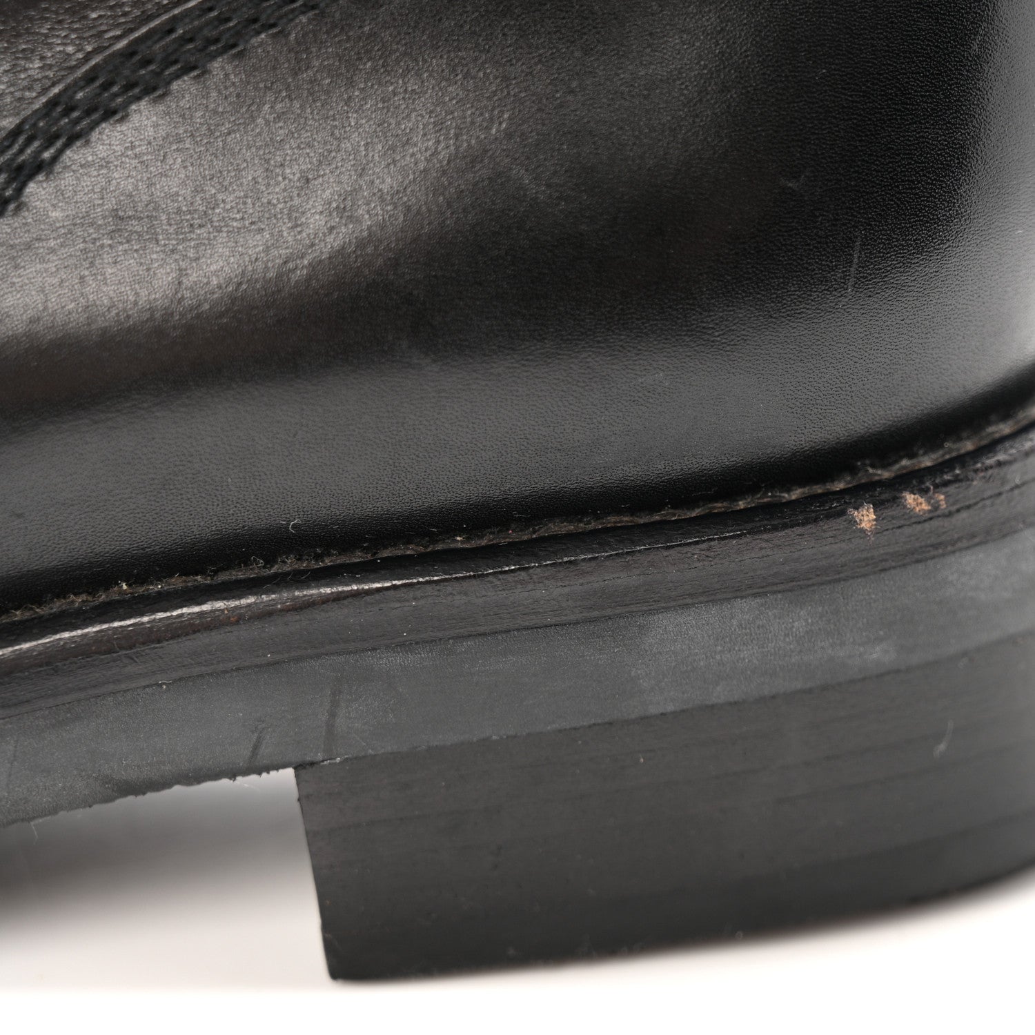 Chanel Calfskin Lace Up Combat Boots  39.5 Black 11 of 13