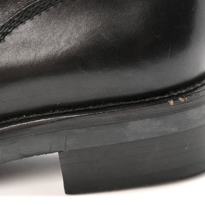 Chanel Calfskin Lace Up Combat Boots  39.5 Black 11 of 13