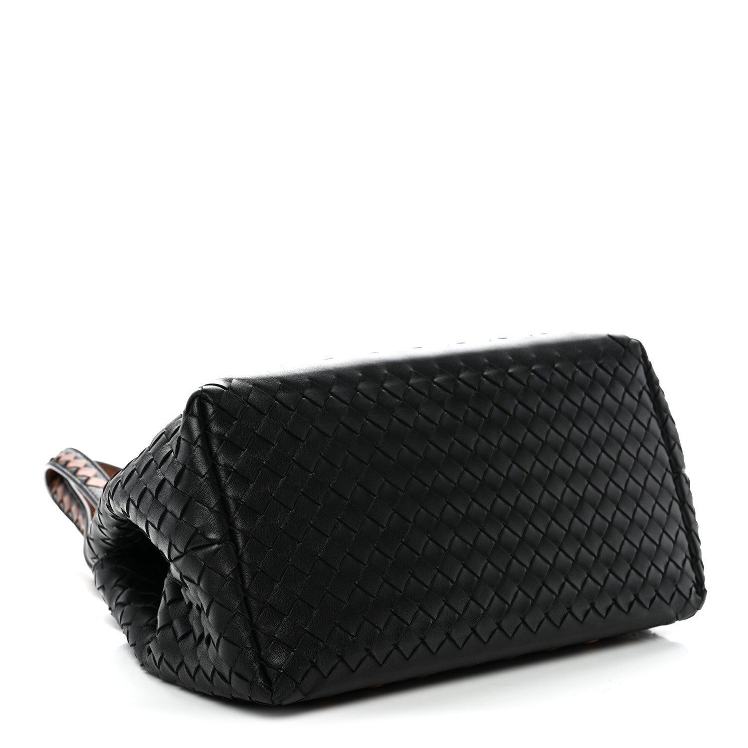 Bottega Veneta Nappa Intrecciato Perforated Small Cesta Tote Black