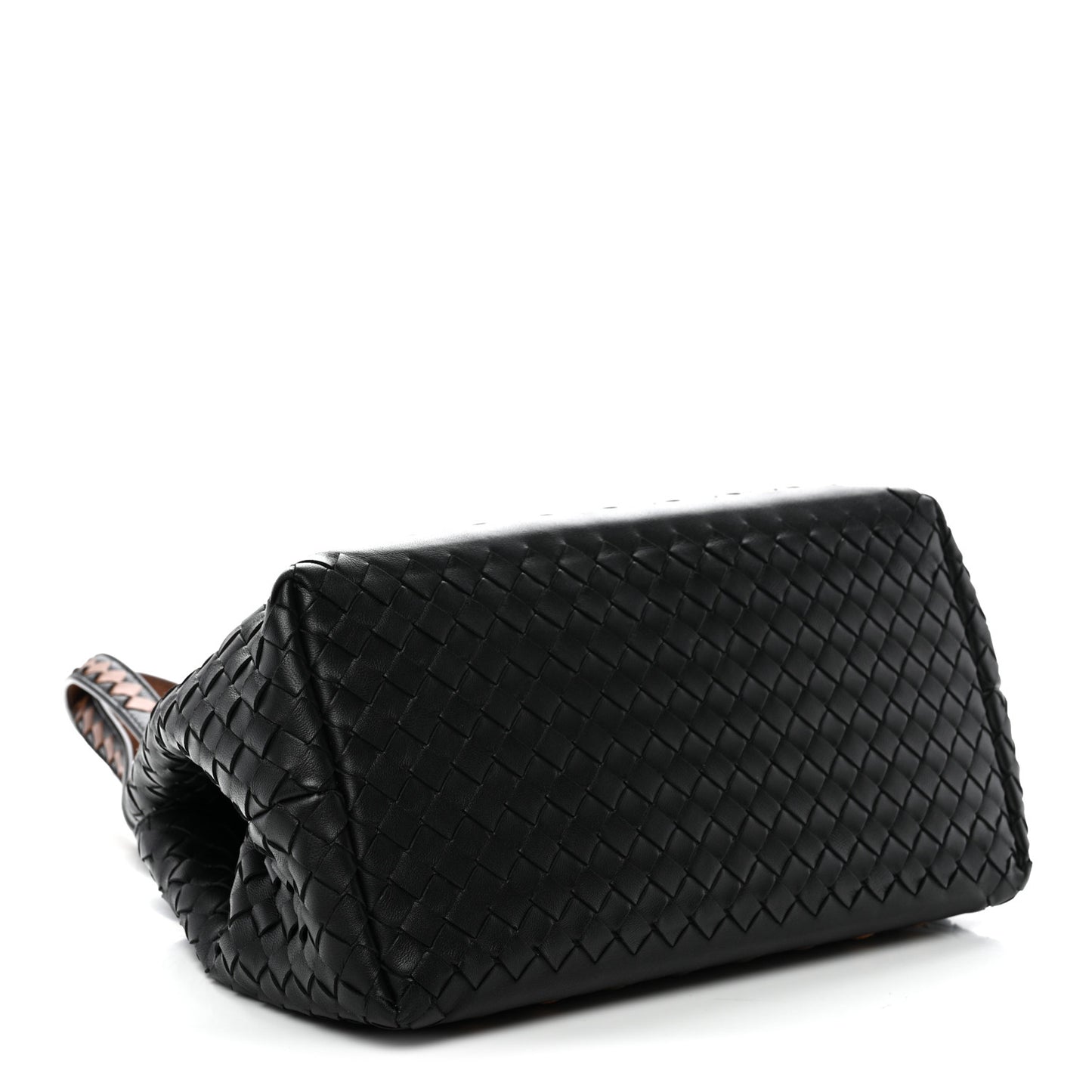 Nappa Intrecciato Perforated Small Cesta Tote Black Multicolor