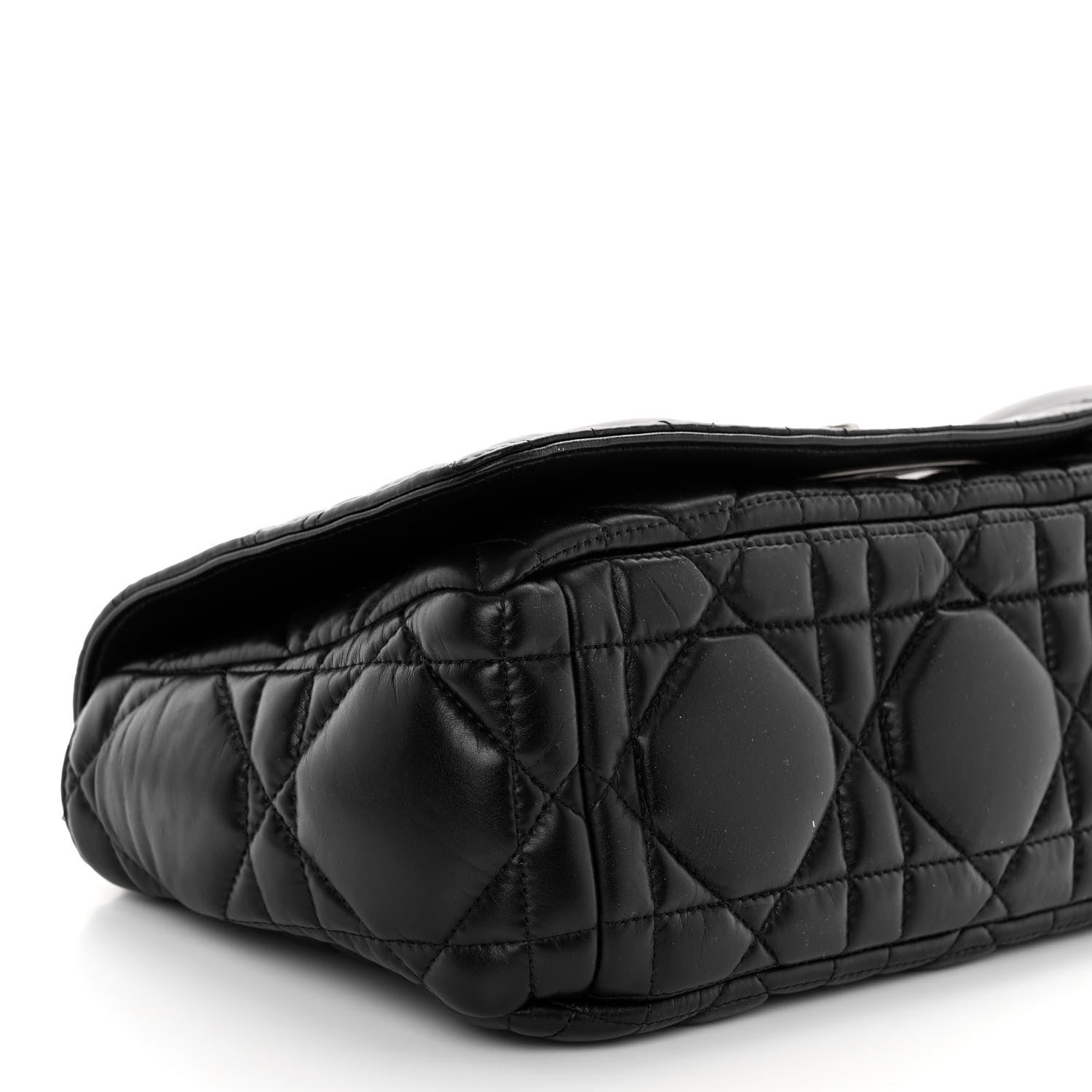 Christian Dior Calfskin Macrocannage Medium Caro Bag Black 8 of 9