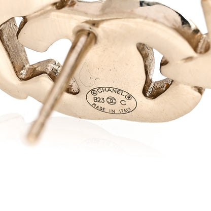 Chanel Crystal Star CC Earrings Gold 4 of 4
