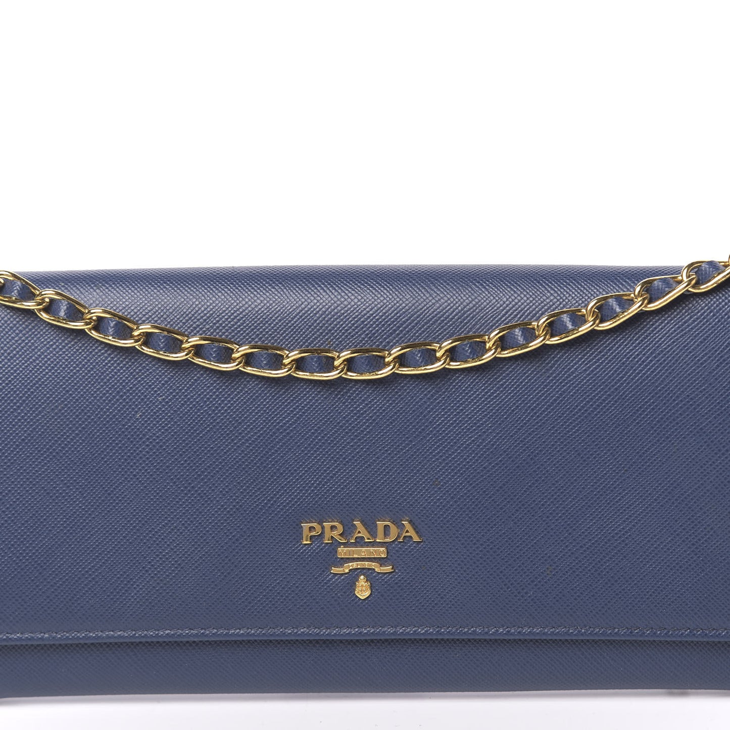Saffiano Metal Oro Chain Wallet Baltico