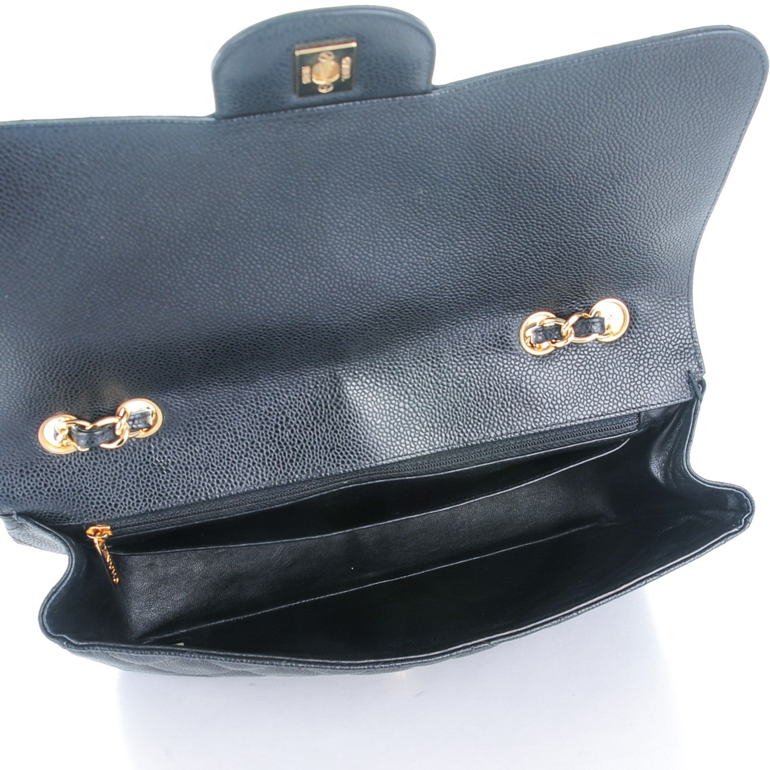 Chanel Caviar Quilted Jumbo Single Flap Black 5 of 9