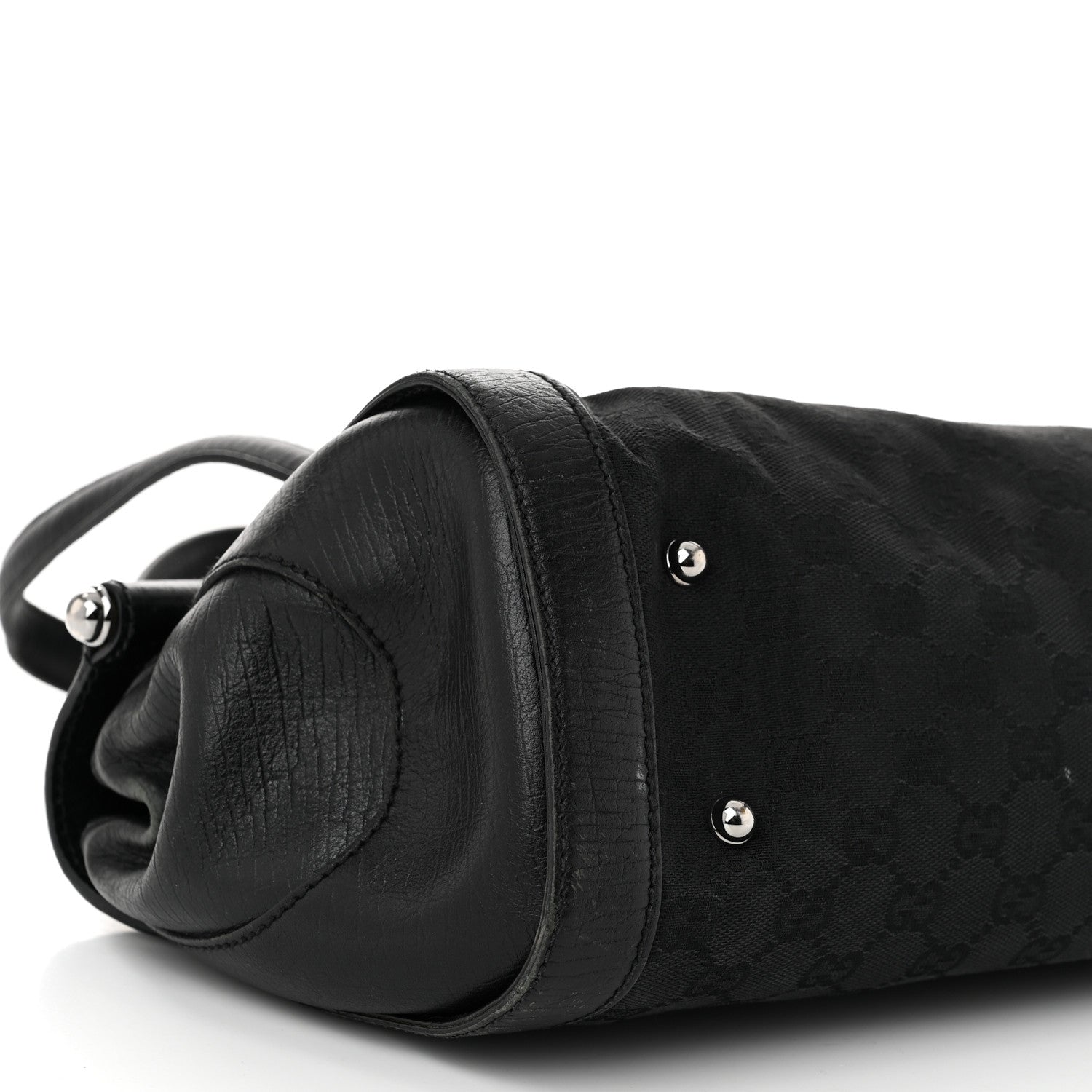 Gucci Monogram Bamboo Bullet Bag Black 9 of 14