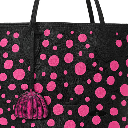 Louis Vuitton LV X YK Empreinte Infinity Dots Neverfull MM Black Fuchsia 9 of 13