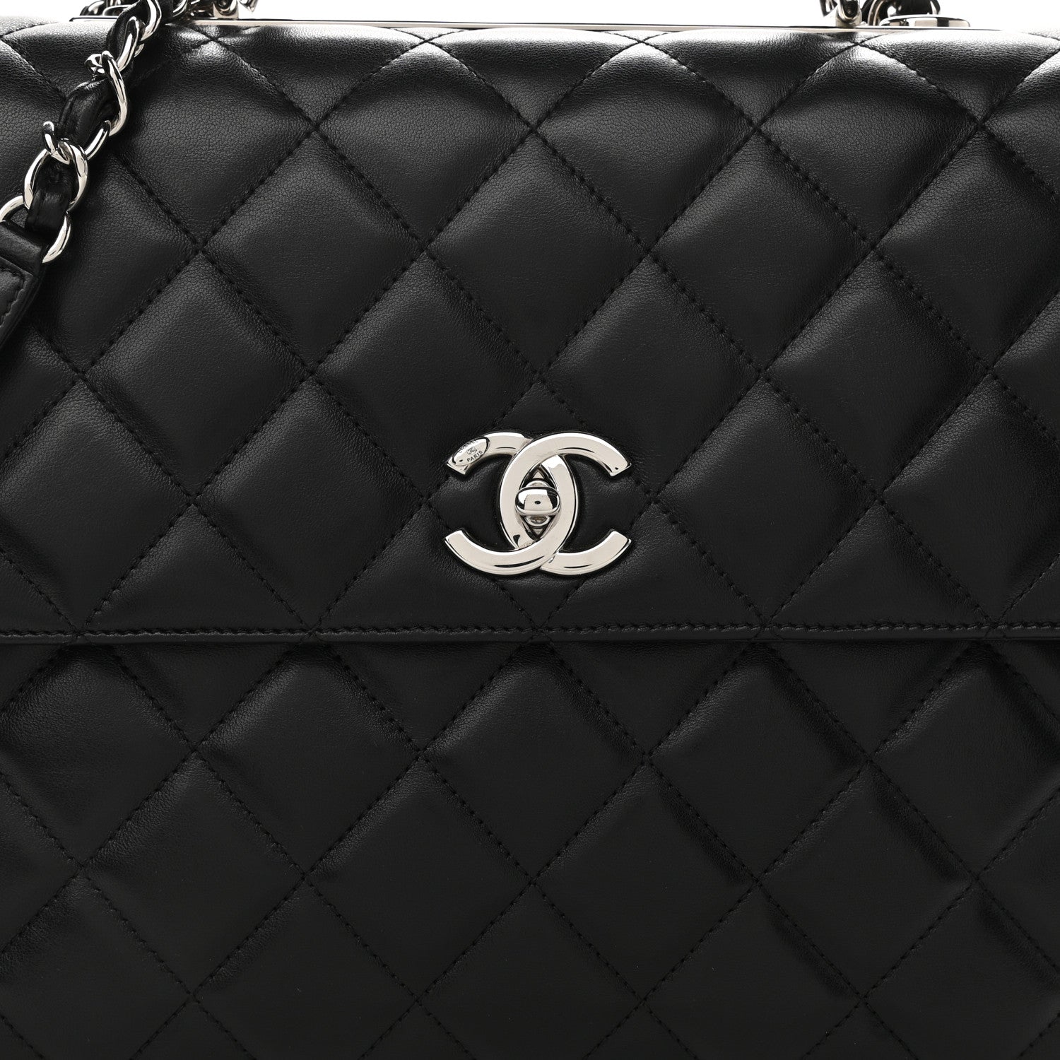Chanel Lambskin Quilted Large Trendy CC Dual Handle Flap Bag Black 8 of 14